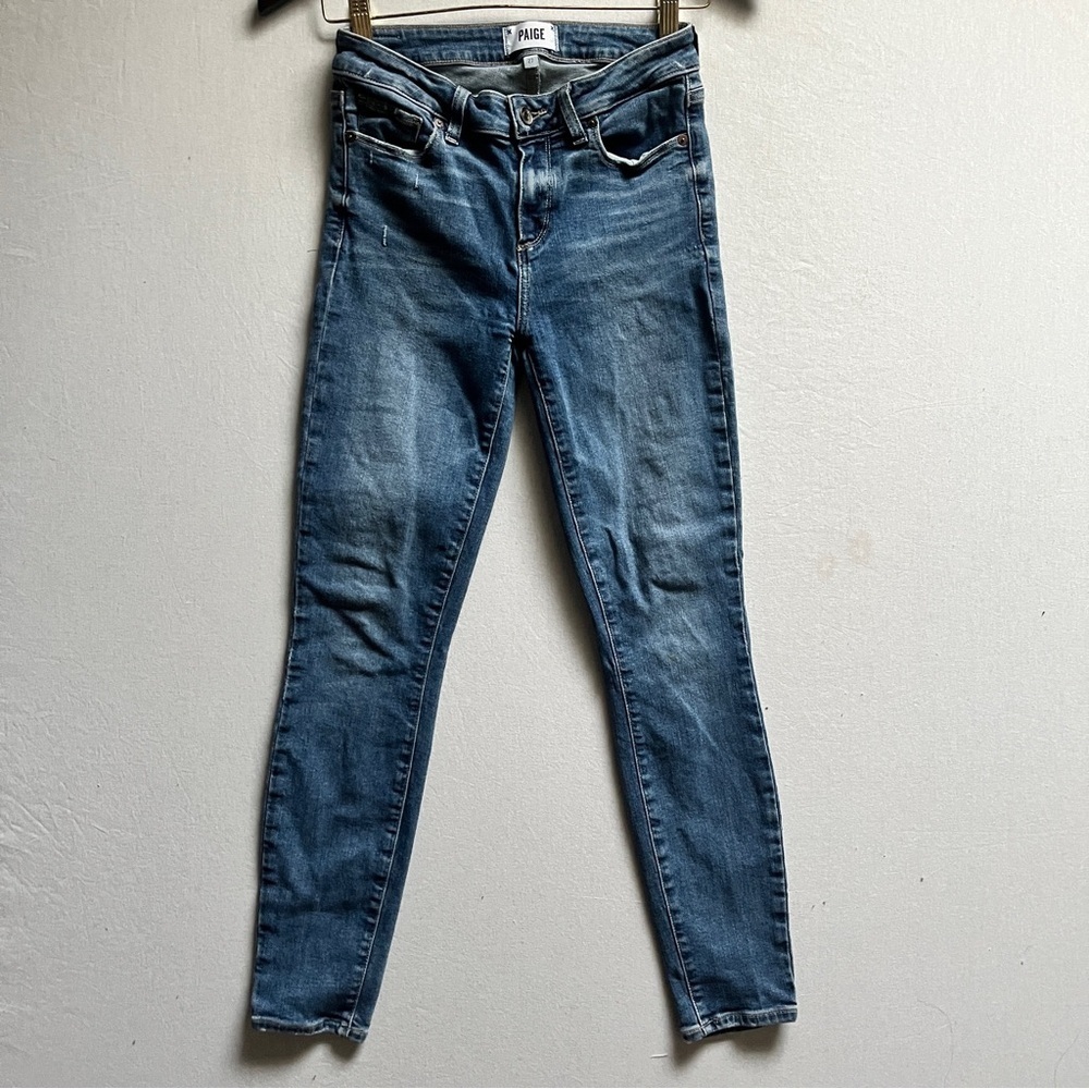 PAIGE Verdugo Ankle Mid-Rise Skinny Jeans Blue Size 27